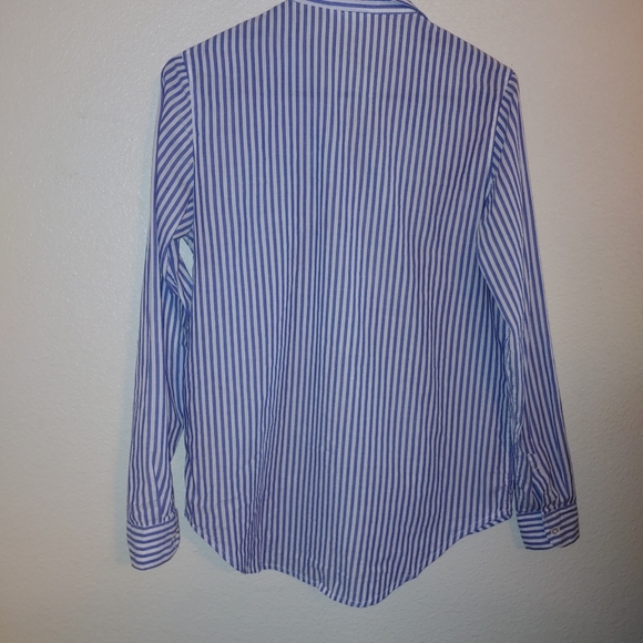 Springfield Europe pinstriped crochet detail top - Picture 2 of 7